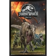 24X36 Jurassic World: Fallen Kingdom - Group Wall Poster, 24" x 36", Framed