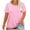 Pink, variant on FAIWAD Plus Size Summer T Shirt for Women Short Sleeve Crew Neck Tee Tops Casual Loose Solid Color Basic Clothes