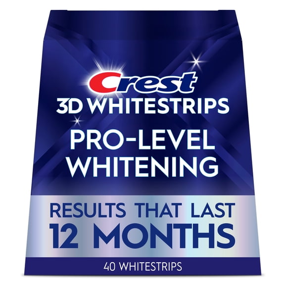 Crest 3DWhitestrips Pro-Level Whitening At-Home Teeth Whitening Kit, 20 Treatments, 12 Levels Whiter