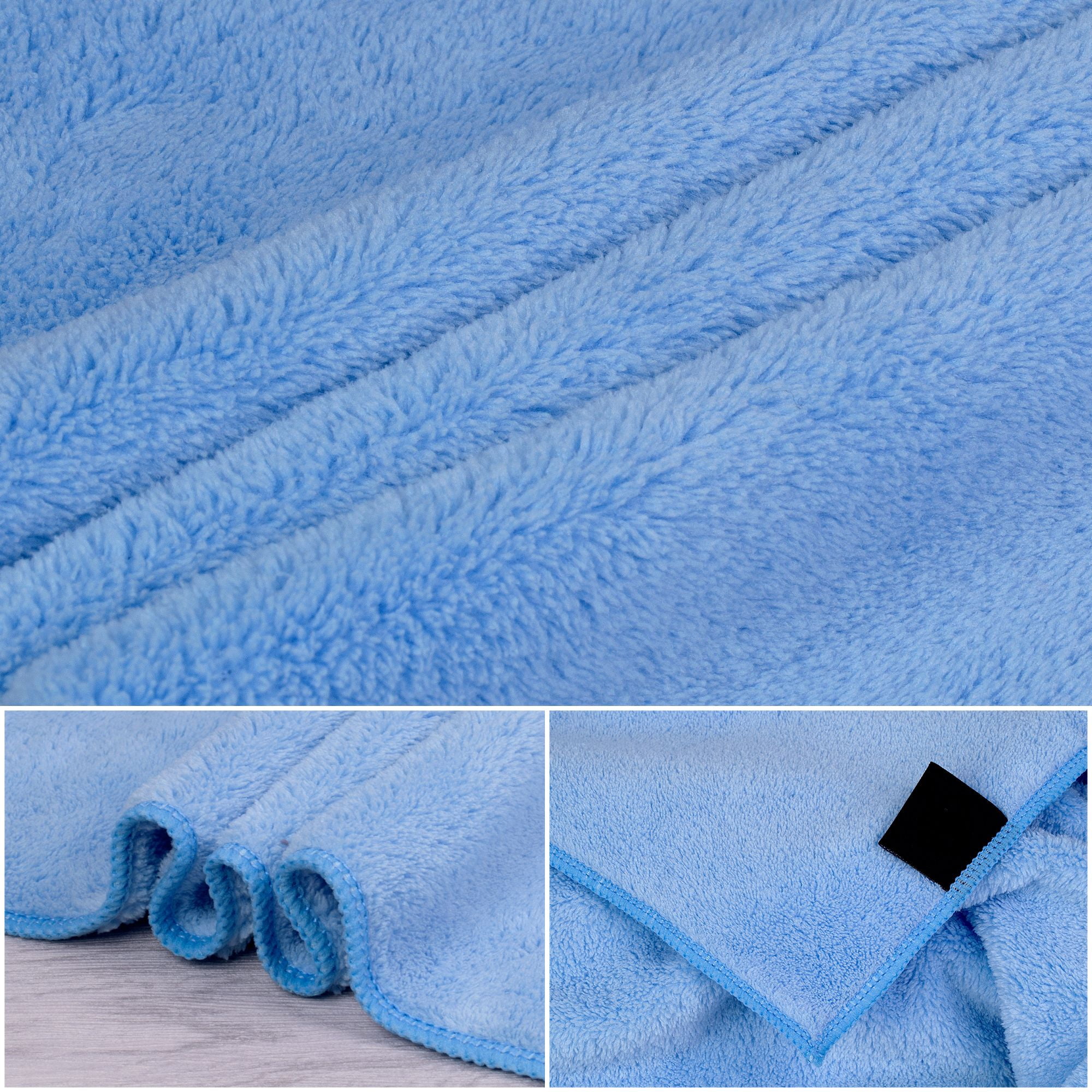JML 2 Pack Bath Towel Set,350GSM Microfiber Absorbent & Quick Drying Towels 30" x 60", Blue
