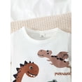 thumbnail image 4 of 9 Months Baby Boys Clothes 12 Months Boys 2PCS Summer Outfits Set Dinosaur Print Infant Boys Short Sleeve Top Shorts Set White, 4 of 9