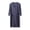 Dark Gray, variant on Unisex Soft Robe Button Down House Coat V Neck Comfy 3/4 Sleeve Pajamas for Post Surgery Lounge Sleepwear