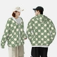 thumbnail image 6 of Haiem Daisy Plaid Green UPF 50+ Fishing Shirts for Men Long Sleeve UV Sun Protection Hoodie Non-Mask Outdoor Hiking Shirts, 6 of 9