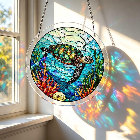 Acrylic Jigsaw Puzzle Suncatcher, Unique Emerald Flame Hummingbird Stained Glass Style Puzzle for Adults, DIY Sun Catchers Indoor Window, Home Decor, Creative Gift