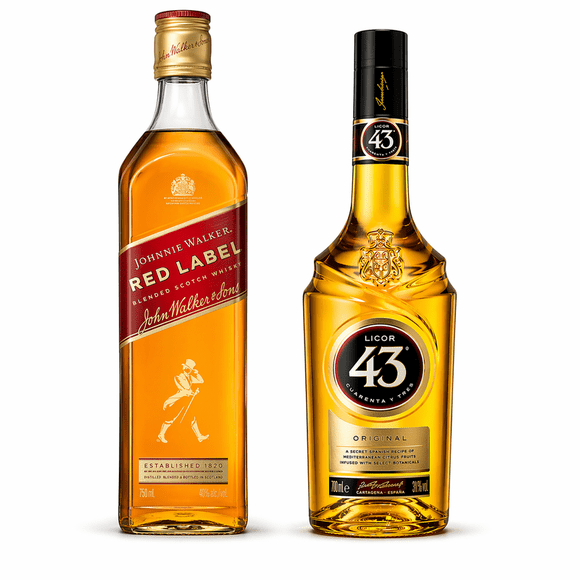 Pack De Licor Jagermeister 700 Ml Y Whisky Red Label 750 ML