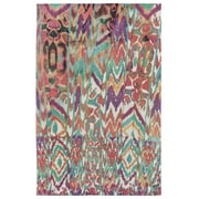 Ashlyn Bright Multi Outdoor Rug, Deep Pink/Green, 5ft-6in x 8ft-6in Area Rug