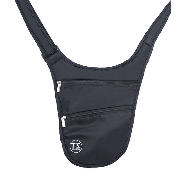 Riñonera deportiva informal de lona invisible antirrobo, multifuncional para viajes.