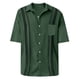 thumbnail image 4 of Designer Spring Summer Men's Casual Cotton Linen Solid Color Short Sleeve Shirts Loose Shirts L, 4 of 4