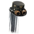 thumbnail image 3 of GUOOL Chapeau Steampunk Accessoires de Costume pour Cosplay de Vacances Jeu de Rôle Noir, 3 of 9