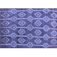 thumbnail image 1 of Ahgly Company Machine Washable Indoor Rectangle Abstract Blue Modern Area Rugs, 2' x 4', 1 of 4