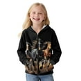 thumbnail image 4 of Chaqlin Running Horse Fuzzy Hoodie for Teen Girls and Boys - Trendy Fall Loose Top for School and Casual girl Fluffy Sweatshirts, 4 of 7