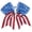 Blue, variant on July 4th Patriotic Cheer Bow Hair Tie for Toddler Girls American Flag Fable Bow Elastic Hairtie Ponytail Holder Decor Accessory Kids Independence Day Gift,Sky Blue