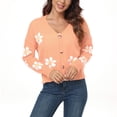 thumbnail image 3 of nine bull Cardigan Sweaters for Women Long Sleeve Floral Open Front Sweater V Neck Outwear Cardigan Knit Cable Outwear Coat, 3 of 9