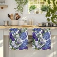 thumbnail image 4 of Spring Flowers Kitchen Towels Set of 3, Purple Hydrangea Orchid Floral Country Absorbent Dish Towels for Kitchen, Microfiber Hand Towel, Quick Drying Tea Towel for Cleaning Decorative Dishcloths, 4 of 7
