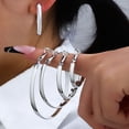 thumbnail image 1 of Pendientes de círculo grande que combinan con todo, pendientes de metal, tendencia de moda, pendientes de círculo grande, pendientes de traje, 1 of 6