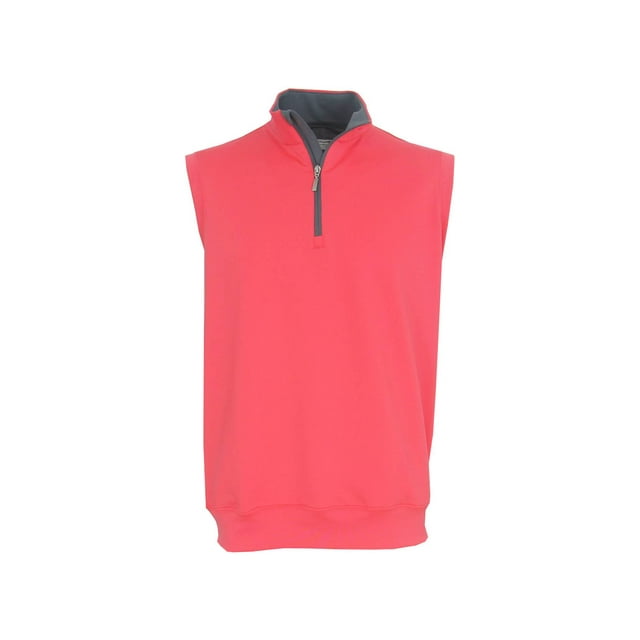 Carnoustie Golf Performance 1/4Zip Vest, Small Salmon