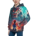 thumbnail image 2 of Lsque Mario Patten Youth Hoodie Sweatshirt Pullover with Kangaroo Pocket Boys and Girls Hoodie Warm Hoodie for Kids, 2 of 8