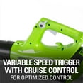 thumbnail image 6 of Greenworks 9 Amp 530 Cfm at 130 mph Corded Electric Axial Leaf Blower 2400902, 6 of 10