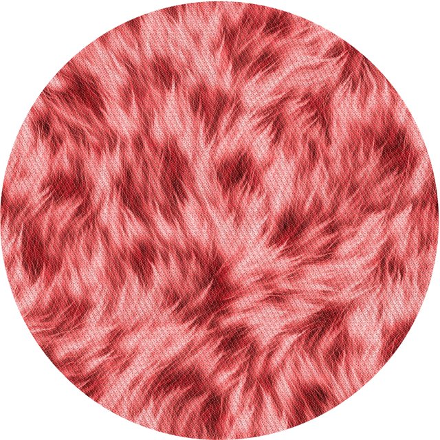 Ahgly Company Indoor Round Patterned Ferrari Red Area Rugs, 4' Round