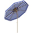 thumbnail image 1 of Outsunny 9FT Patio Umbrella, 45° Tilting Parasol with 8 Ribs, Crank, Blue, 1 of 10