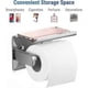 thumbnail image 3 of Wall mounted stainless steel toilet roll holder with wide shelf, suitable for bathroom toilet roll holder, 3 of 5