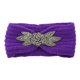 thumbnail image 1 of Diadema deportiva de lana tejida con piedras preciosas de seis hojas con incrustaciones de diamantes de estilo europeo y americano, accesorio para el cabello cálido y tejido a mano, 1 of 6