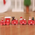 thumbnail image 1 of Xihbxyly Adorno Navideño de Tren Pequeño, Decoración Navideña de Madera, Pintura Ecológica, Ideal para Árbol Festivo o Fiesta, Perfecto para Fiestas Navideñas, Colores Rojo, Verde y Blanco, 1 Unidad., 1 of 1