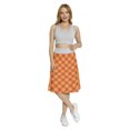 thumbnail image 2 of Women's Plaid Rhombus-Like Shapes Vintage A-line Printed Skirt Casual Wear, L, Pale Orange Orange, by Ambesonne, 2 of 6