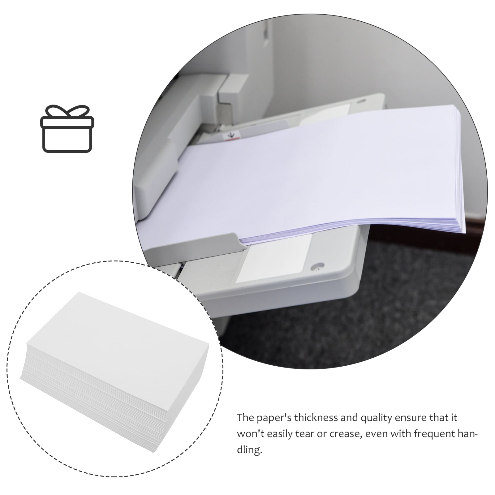 Tineasur Thick White Printer Paper Sheets Ideal for Printing Photos and Documents