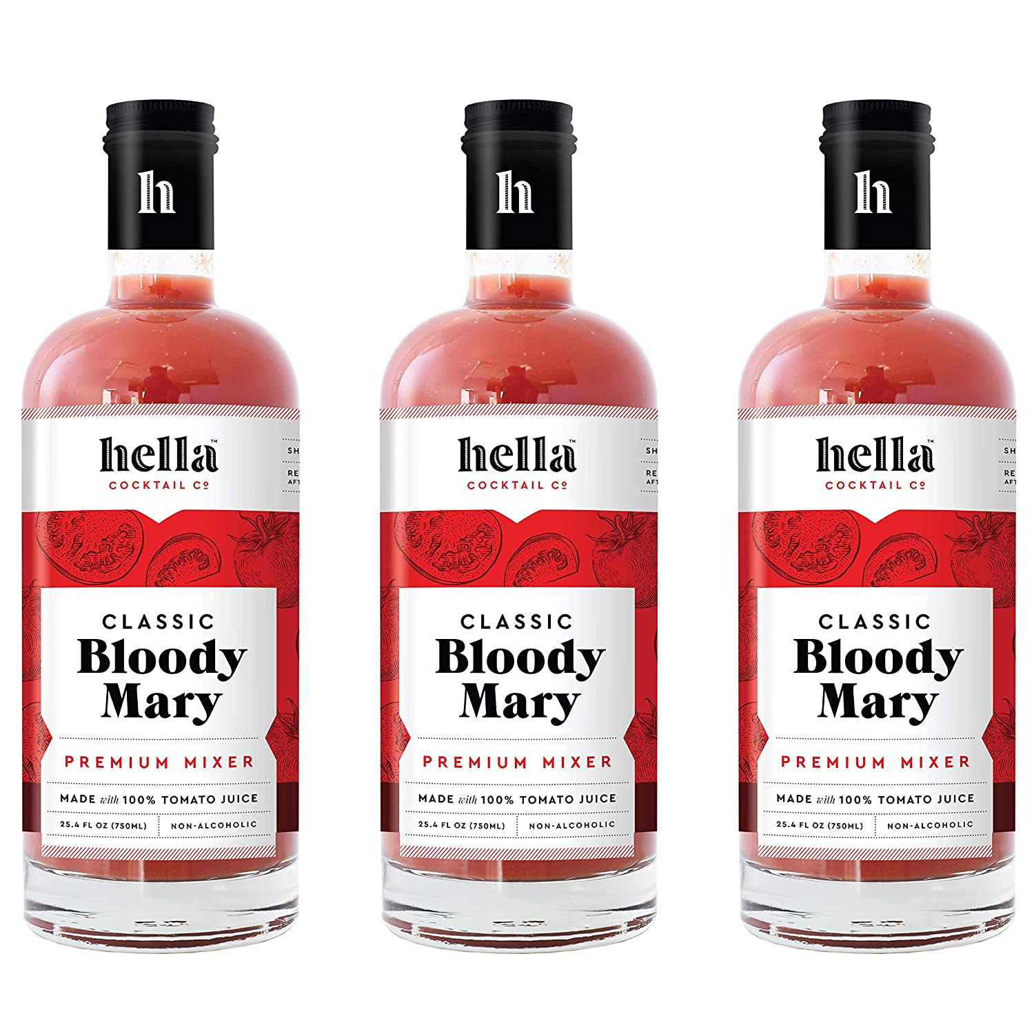 Hella Cocktail Co. Classic Bloody Mary Premium Cocktail Mixers, 750ml (3  Bottle Set) - Walmart.com