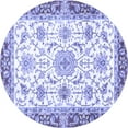 thumbnail image 1 of Ahgly Company Indoor Round Oriental Blue Traditional Area Rugs, 5' Round, 1 of 4