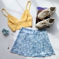 thumbnail image 1 of Falda casual estampada Falda mini de cintura alta Faldas cortas para mujer (Azul XL) FLhrweasw Para estrenar, 1 of 8