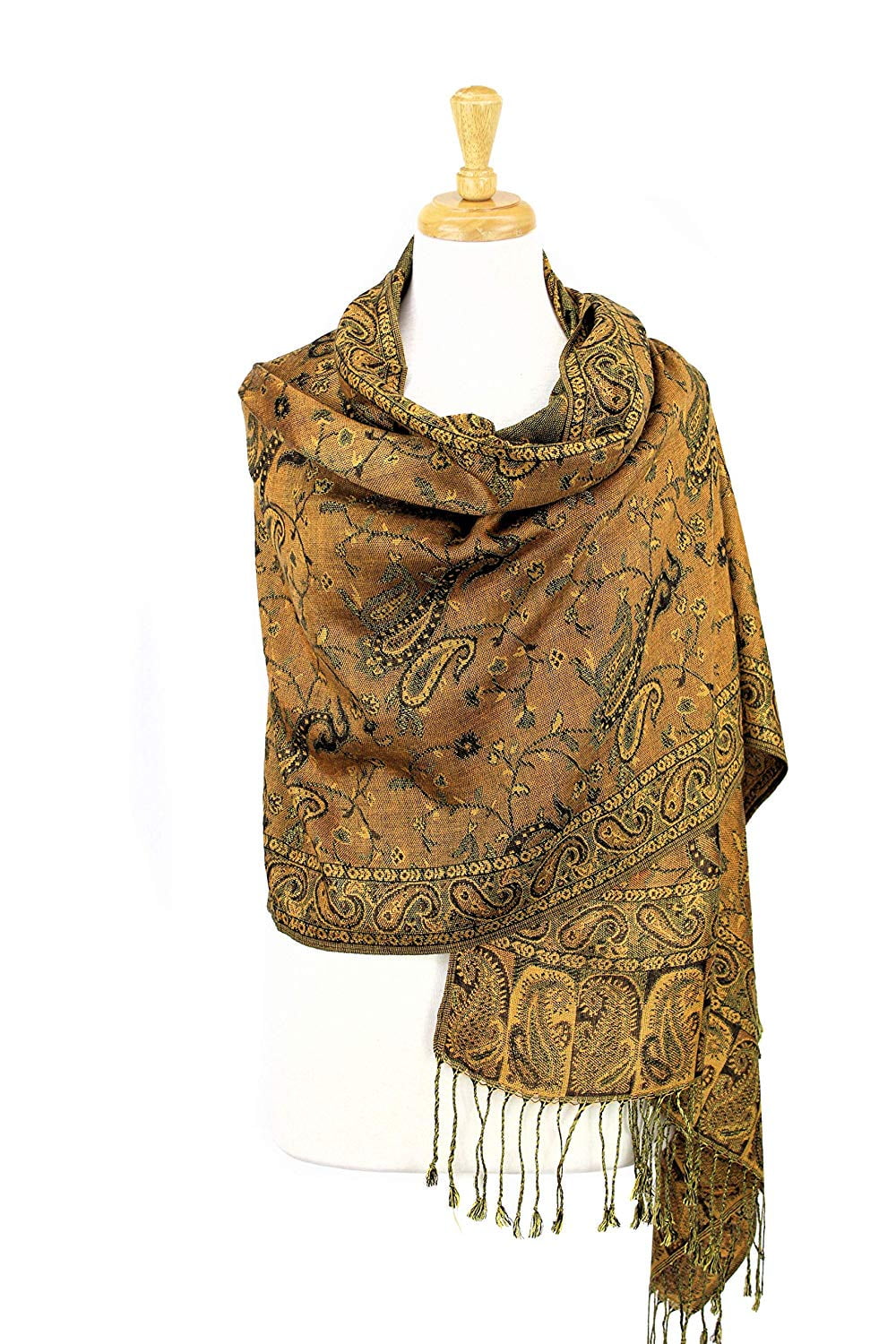 Paskmlna® Reversible Paisley Pashmina Shawl Wrap Elegant Colors 07
