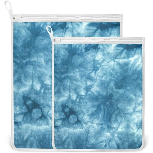 Blue Tie Dye Laundry Mesh Bag Delicates Lingerie Laundry Wash Bag Heavy