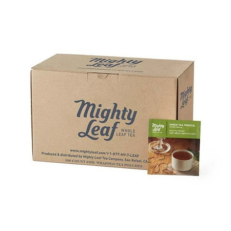 Mighty Leaf Green Tea Tropical - Pack of 100 Foil Wrapped Tea Bags