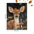 thumbnail image 3 of Qisvanset 12x16 Inch Mushroom Fawn Canvas Wall Art, Enchanted Woodland Wildlife Nature Home Wall Decor, 3 of 8