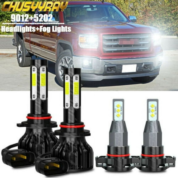 Para For 2014 2015 GMC Sierra 1500 - Faros LED Bombillas de luz antiniebla 6000K