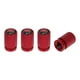thumbnail image 1 of 4 Pcs Tapones de Vástago de Válvula de Neumático Estilosos 8x17mm Cubiertas de Polvo de Válvula de Neumático Rojo Aleación de Aluminio, Resina Epóxica, 1 of 1