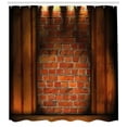 thumbnail image 3 of Ambesonne Rustic Wall Shower Curtain, Brickwork, 69"Wx70"L, Orange Dark Orange, 3 of 3