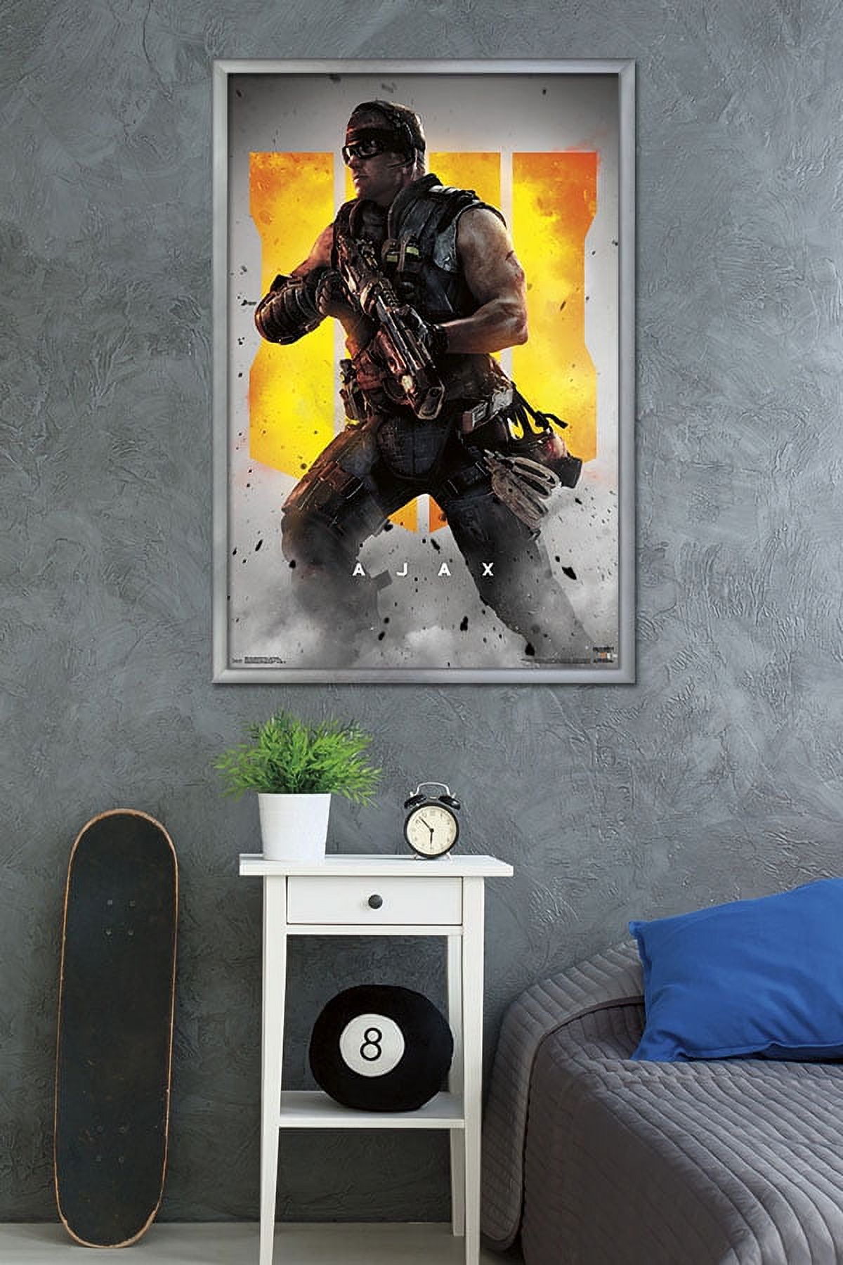 Call of Duty: Black Ops 4 - Ajax Key Art Wall Poster, 22.375" x 34", Framed