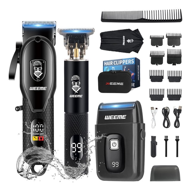Cortapelos Profesional para Hombres,Afeitadora Eléctrica,Maquina para Rasurar Barba,Juego de Corte de Cabello Eléctrico con 8 Peines de Límite,Bolsa,Cortadora de Pelo