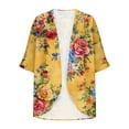 thumbnail image 4 of Hvyesh Cardigan for Women Summer Lightweight Floral Print Cardigans 3/4 Sleeve Open Front Casual Cover Ups, 4 of 5