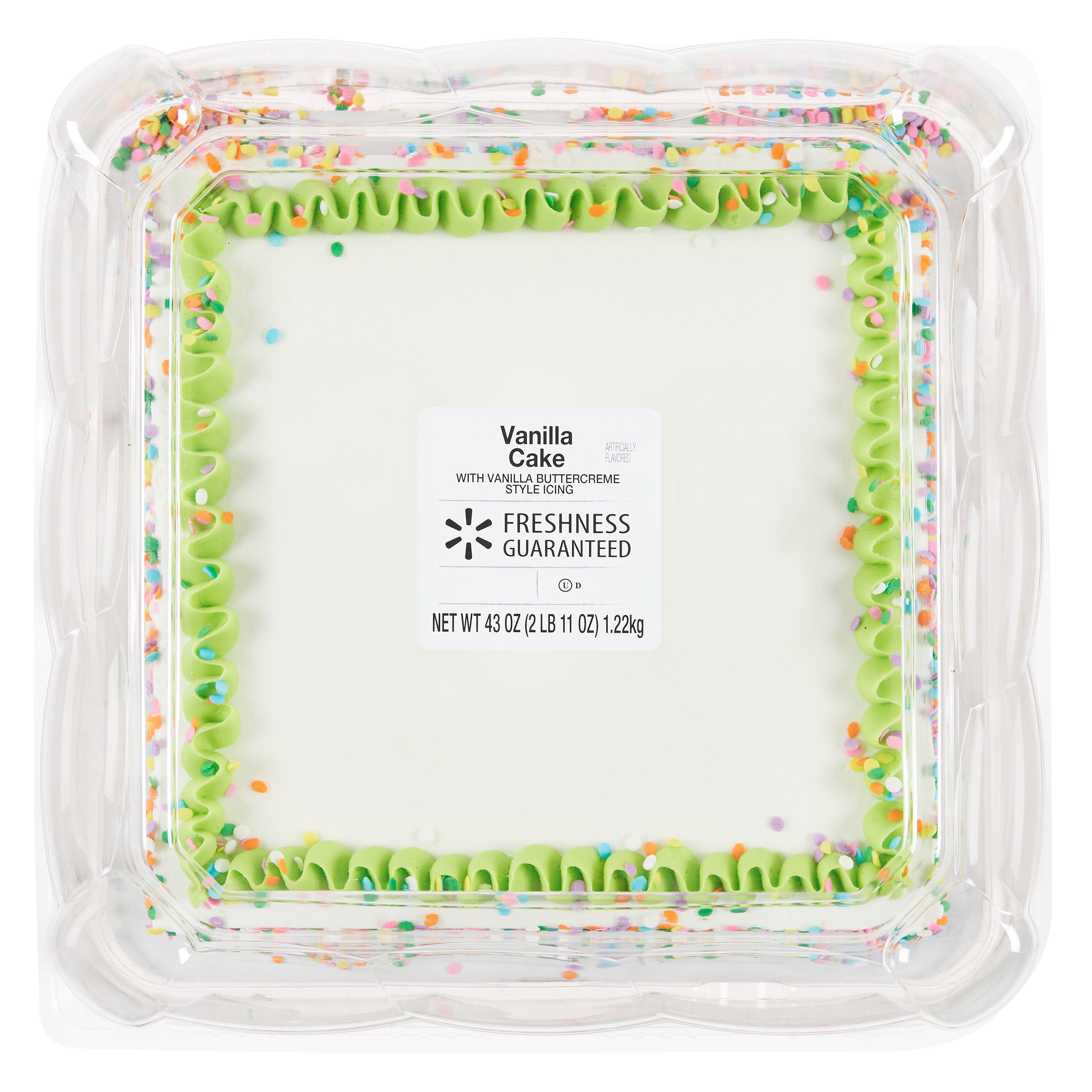 Freshness Guaranteed 1 2 Sheet White Cake With Buttercreme 7lb 4oz Walmart Com Freshness Guaranteed 1 2 Sheet White Cake With Buttercreme 7lb 4oz Walmart Com