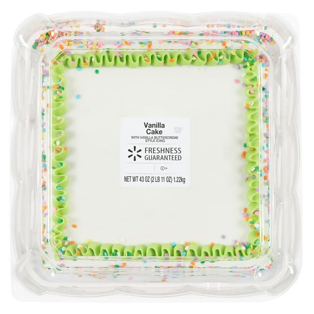 Freshness Guaranteed White Vanilla Square Cake 43oz Walmart Com