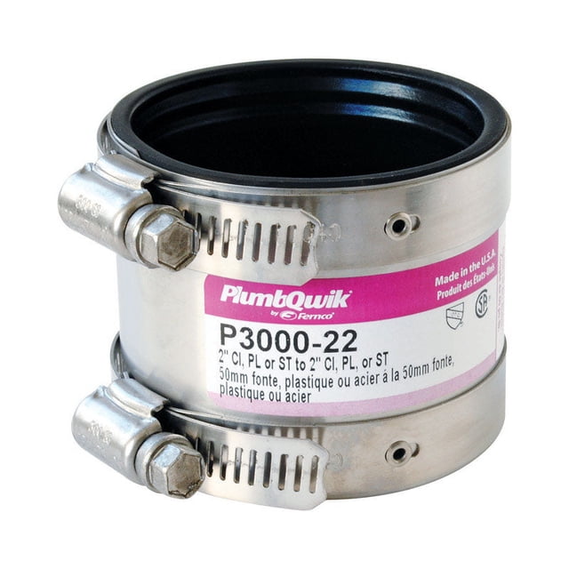 Acoplamiento blindado Fernco Proflex Schedule 40 de neopreno de 2 x 2 pulgadas