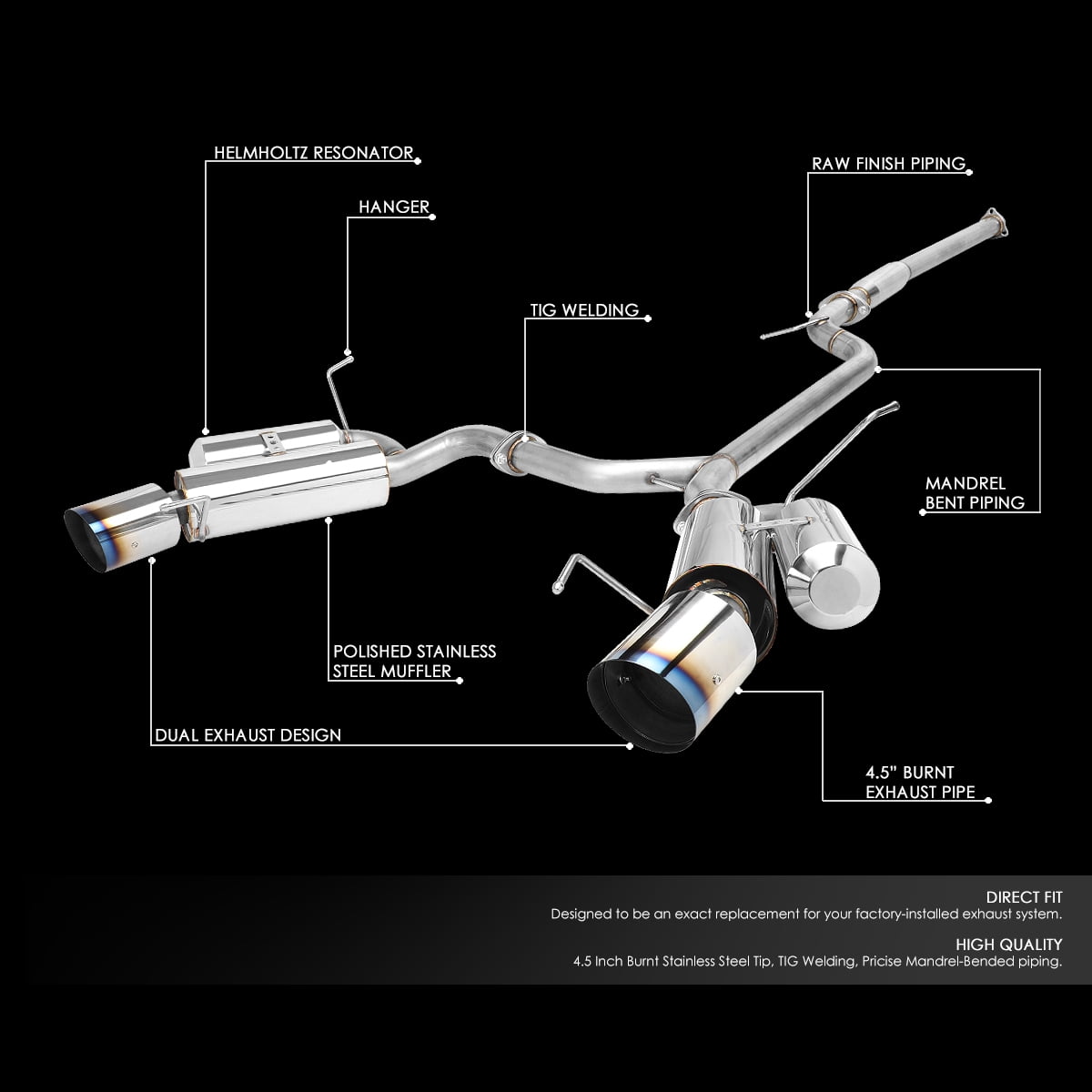 Dna Motoring Cbe Tsx For 2004 To 2008 Acura Tsx Catback Exhaust System 4 5 Dual Path Muffler Cl9 Ka24a2 05 06 07 Walmart Com Dna Motoring Cbe Tsx For 2004 To 2008 Acura Tsx Catback Exhaust System 4 5 Dual Path Muffler Cl9 Ka24a2 05 06 07 Walmart Com
