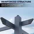 thumbnail image 5 of WildBreak Outdoor Pergola 13 x 10 Feet, Reinforced Frame, with Adjustable Canopy, Gray & Teal, 5 of 9