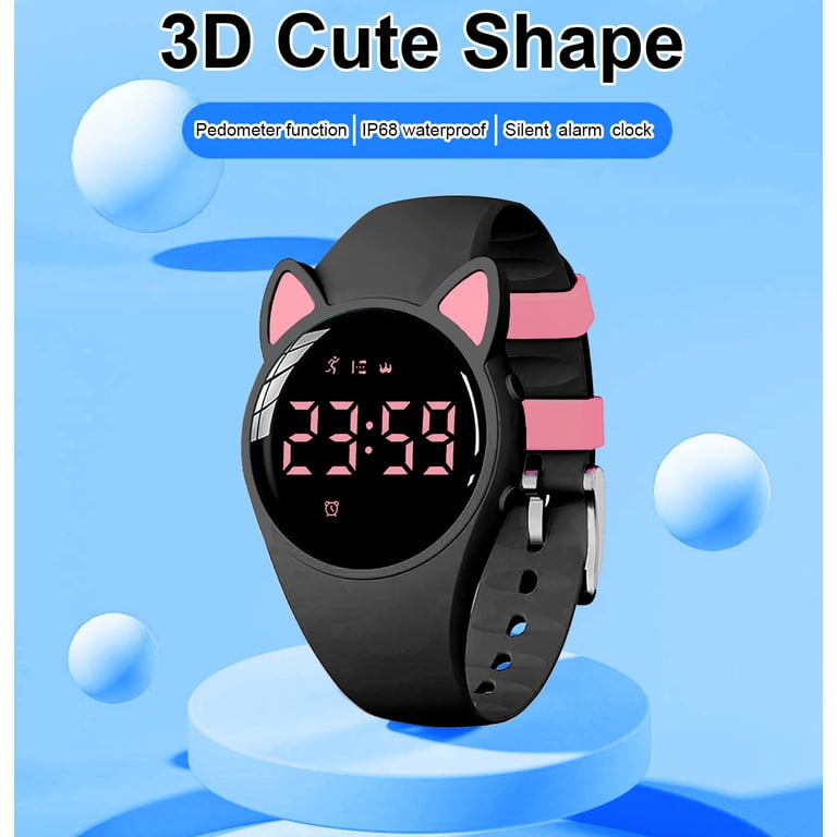 HUYVMAY, Fitness Tracker Pedometer Watch, 30 Days Use, Black - Walmart.com