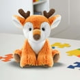 thumbnail image 4 of Fwttom Stuffed Animals Plushie - Cute Fawn Plush Figure Toys Sitting Position Stuffed Animals for Girls, Adorable Doll Home Decor, 4 of 5