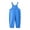 Blue, variant on Girls Adjustable Button Strap Bib Overall Pants, Soft Solid Color Relaxed Cropped Full Length Long Pants with Front Patch Pocket, Farm Trips Outings Versatile Bottoms for Girls Ages 2-16